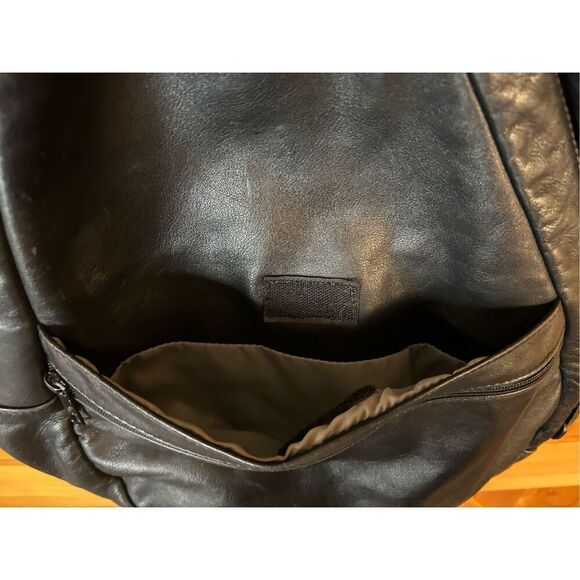 AmeriBag LEATHER Healthy Back Bag Back Pack Sling Shoulder Bag Med 19” BLACK - Picture 6 of 14